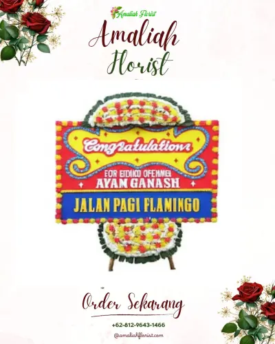 Bunga Papan Congratulation di Tembok Banjaran